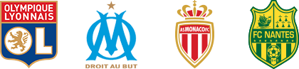 Olympique Lyonnais, OM, AS Monaco, FC Nantes