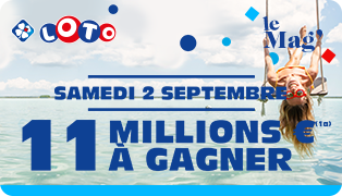Jackpot LOTO® de 11M€ ce samedi 2 septembre