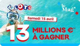 Samedi 15 avril : jackpot LOTO® de 13 millions d’euros à gagner !