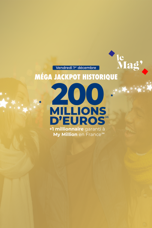 Méga Jackpot Euromillions - My Million 01/12, 200M€ à gagner !