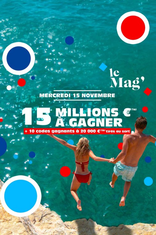LOTO® : le mercredi 15 novembre, un jackpot de 15 millions d’euros attend son grand gagnant !