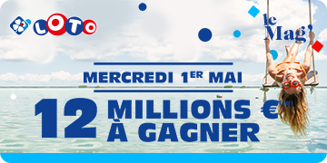 Jackpot LOTO® de 12M€ à gagner le mercredi 1er mai 