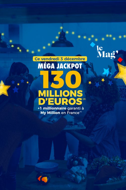 Méga Jackpot EuroMillions – My Million : 130 M€ minimum !