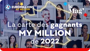 My Million, carte de France des gagnants 2022