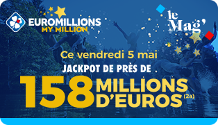 Jackpot EuroMillions, tentez de remporter 158M d’€ !