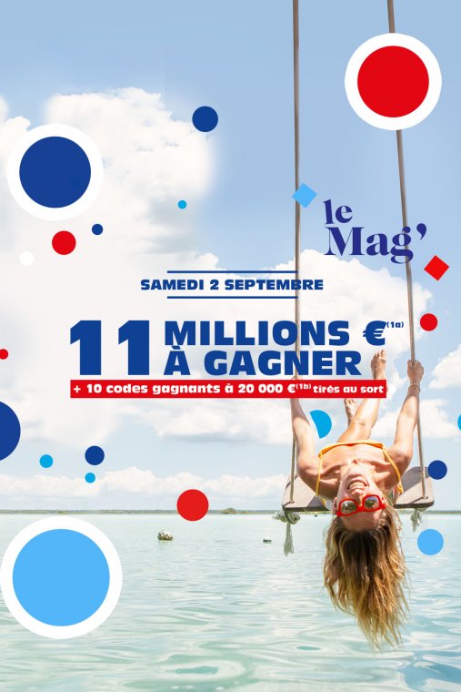 Jackpot LOTO® de 11M€ ce samedi 2 septembre