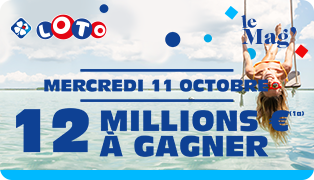 LOTO® : rendez-vous le mercredi 11 octobre pour tenter de gagner le jackpot de 12 millions d’euros
