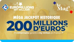 Méga Jackpot Euromillions - My Million 01/12, 200M€ à gagner !