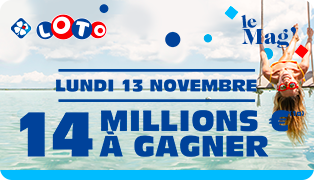 LOTO® : rendez-vous le lundi 13 novembre pour tenter de gagner le jackpot de 14 millions d’euros