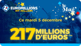 Tirage Euromillions du 5 Décembre 2023 : un Jackpot de 217 M d’€ à gagner