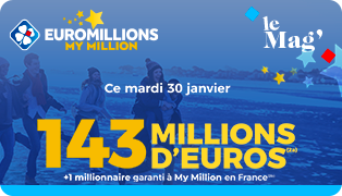 Jackpot EuroMillions : 143M d’€ à gagner le mardi 30 janvier 2024 !