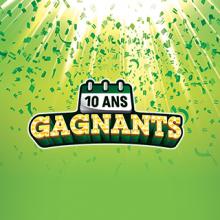 10 ans gagnants logo jeu